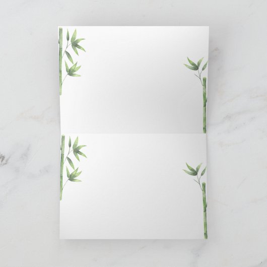 Panda Bär danke Babydusche (Innenseite)