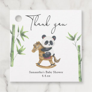 Panda Bär danke Babydusche Geschenkanhänger