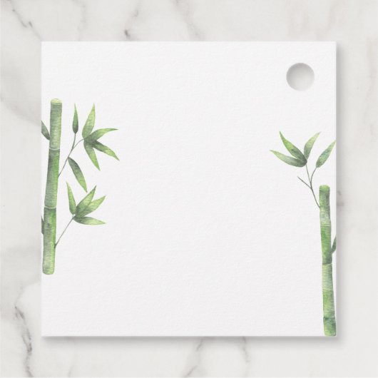 Panda Bär danke Babydusche Geschenkanhänger (Rückseite)