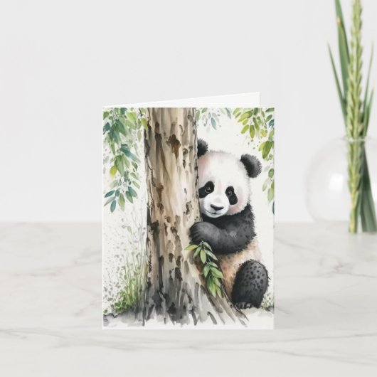 Panda Bär Danke Karte (Vorderseite)