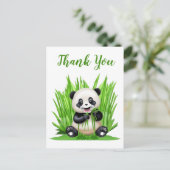 Panda Bär danke Postkarte (Stehend Vorderseite)