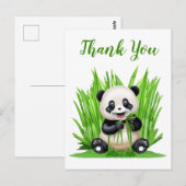 Panda Bär danke Postkarte (Vorne/Hinten)