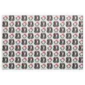 Panda-Bär, der auf Bambus am Weihnachten Snacking Stoff (Fat Quarter (45,7 x 55,9 cm))