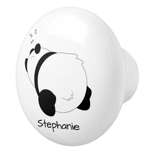 Panda-Bär-Design personalisiert Keramikknauf (Rechts)
