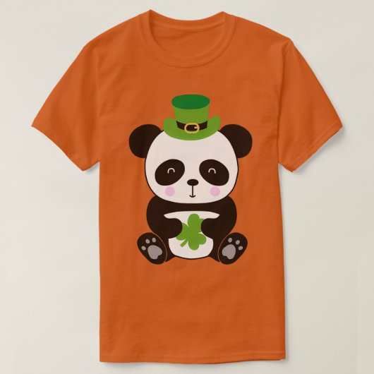 Panda Bär feiert St Patrickx27 Day T-Shirt (Design vorne)