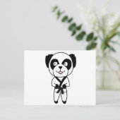 Panda-Bär für Kampfkunst Postkarte (Stehend Vorderseite)