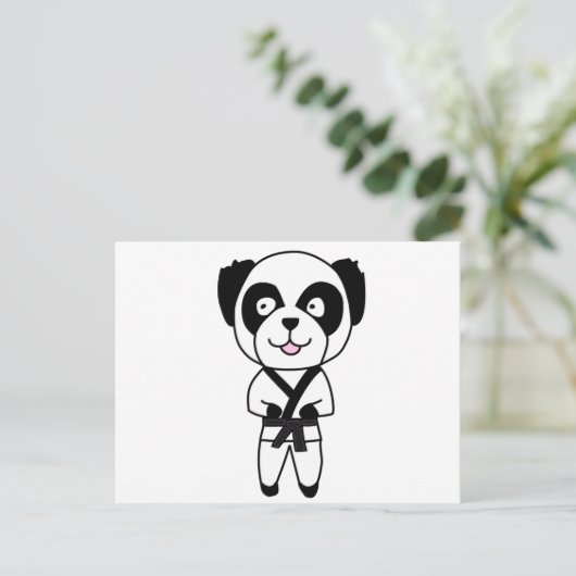 Panda-Bär für Kampfkunst Postkarte (Stehend Vorderseite)