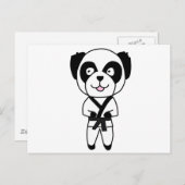 Panda-Bär für Kampfkunst Postkarte (Vorne/Hinten)