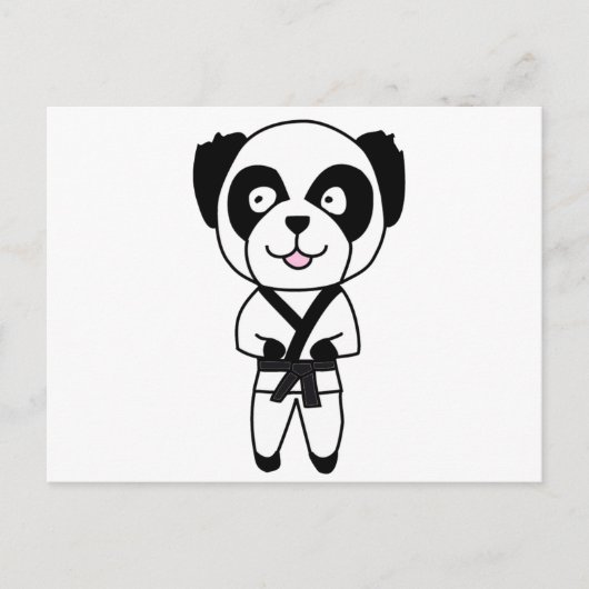 Panda-Bär für Kampfkunst Postkarte (Vorderseite)