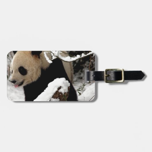 Panda-Bär Gepäckanhänger (Vorderseite horizontal)