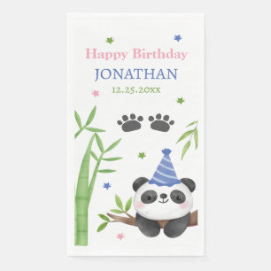 Panda Bär Grün Bambus Kinder Geburtstag Serviette