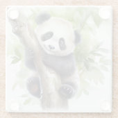 Panda-Bär im Baum Glasuntersetzer (Rückseite)