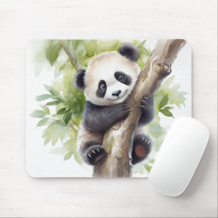Panda-Bär im Baum Mousepad