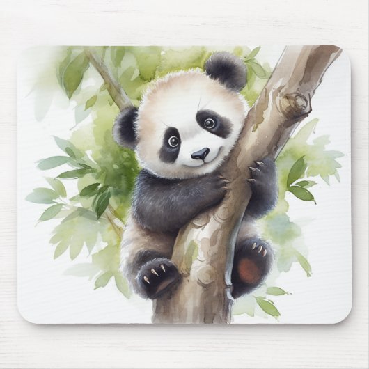 Panda-Bär im Baum Mousepad (Vorne)