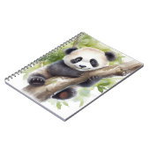 Panda-Bär im Baum Notizblock (Linke Seite)