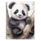 Panda Bär in Bamboo Tree Notizblock (Vorderseite)