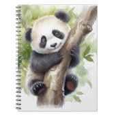Panda Bär in Bamboo Tree Notizblock (Vorderseite)