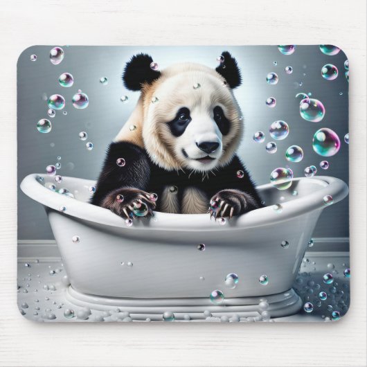 Panda-Bär in der Blase im Bad Mousepad (Vorne)