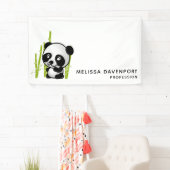Panda Bär in seinem kleinen Bambushain Banner (Insitu)