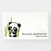 Panda Bär in seinem kleinen Bambushain Banner (Horizontal)