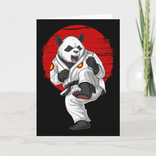 Panda-Bär-Karate-Kickboxen-Muay-Thai-Kampfsport Karte