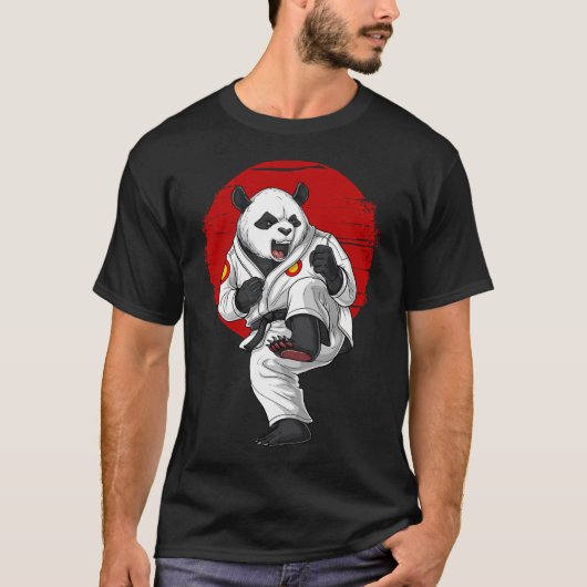 Panda Bär Karate T-Shirt (Vorderseite)