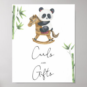 Panda Bär - Karten und Geschenke Baby Shower Poster