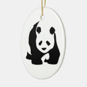 Panda-Bär Keramik Ornament (Links)