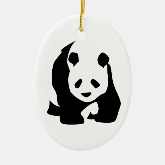 Panda-Bär Keramik Ornament (Vorne)