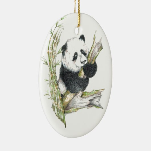 Panda-Bär Keramik Ornament (Rechts)