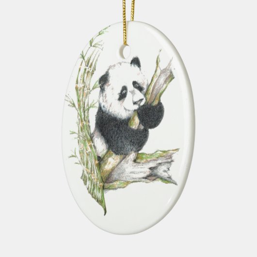 Panda-Bär Keramik Ornament (Links)