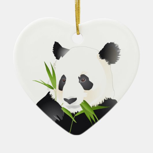 Panda-Bär Keramik Ornament (Vorne)