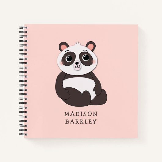 Panda-Bär-Kind süß Notizblock (Vorderseite)