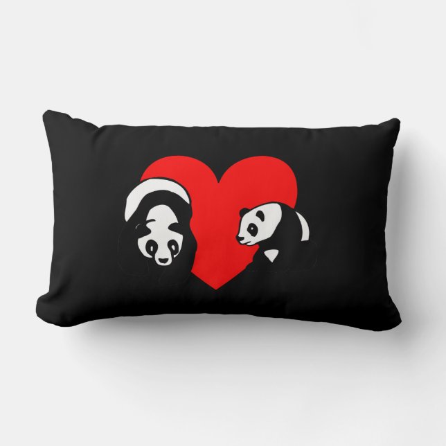 Panda-Bär Lendenkissen (Vorderseite)