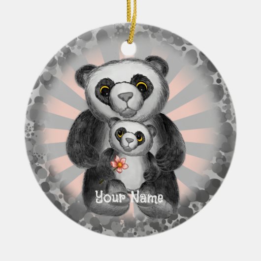 Panda Bär Liebe Ornament (Vorne)