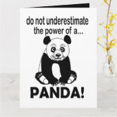 Panda Bär Lustig Süßer Panda Karte (Gelbe Blume)