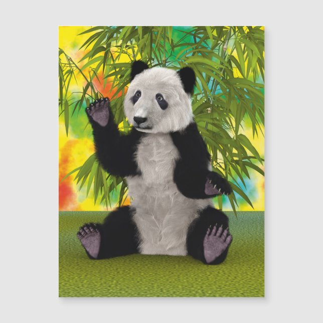 Panda Bär Magnetkarte (Vorderseite)