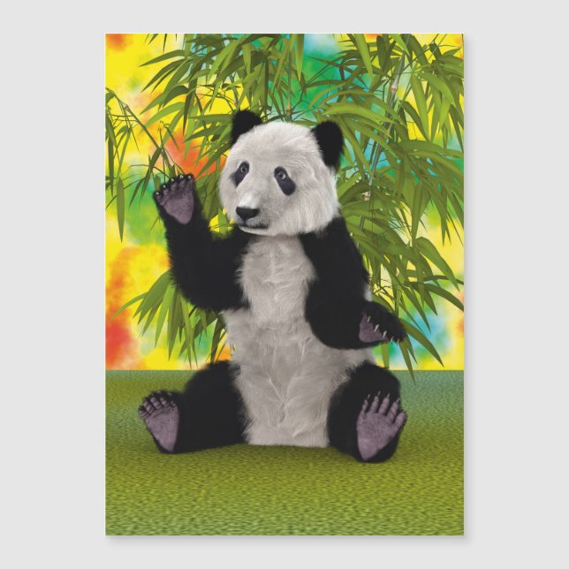 Panda Bär Magnetkarte (Vorderseite)