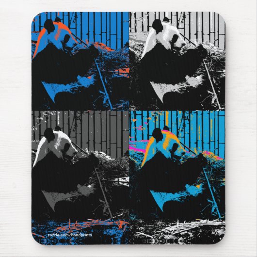 Panda-Bär Mehrbild Moderne Kunst Gestaltung Mousepad (Vorne)
