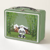 Panda Bär Metall Brotdose (Vorderseite)