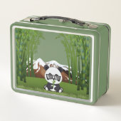 Panda Bär Metall Brotdose (Rückseite)