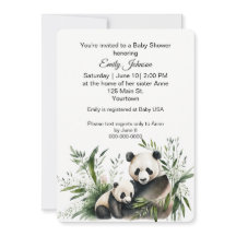 Panda Bär mit Baby