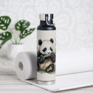 Panda Bär mit Bamboo Trinkflasche