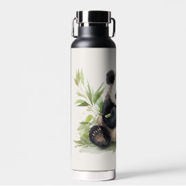 Panda Bär mit Bamboo Trinkflasche