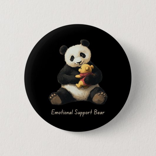 Panda-Bär mit einem Niedlichen Bär für emotionale Button (Vorderseite)