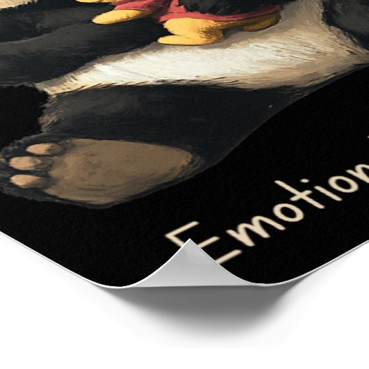 Panda-Bär mit einem Niedlichen Bär für emotionale Poster (Ecke)