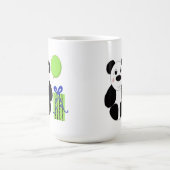 Panda Bär mit grünem Luftballon Kaffeetasse (Mittel)