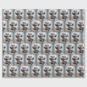 Panda Bär mit Hula Hoop Geschenkpapier (Flach)