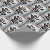 Panda Bär mit Hula Hoop Geschenkpapier (Ecke)