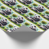 Panda Bär mit ihrer Cube Geschenkpapier (Ecke)